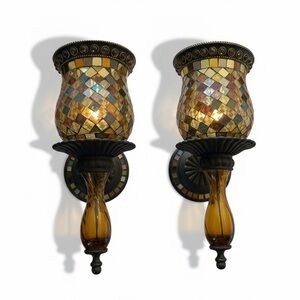 PartyLite Global Fusion Mosaic Wall Sconces